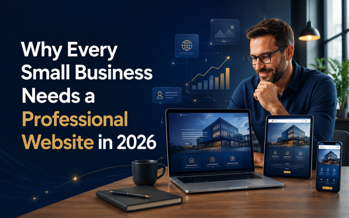 Professional website development for a small business