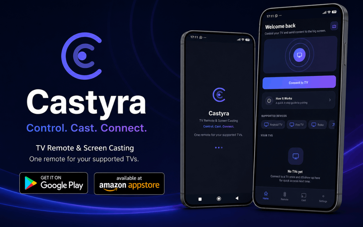 Castyra – TV Remote & Cast: Turn Your Android Phone Into a Smart TV Remote